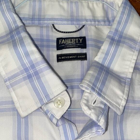 FAHERTY $158 Movement Shirt - Iris River Plaid. XXL EUC - Picture 6 of 16